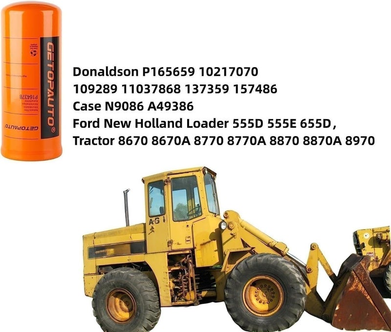 GETOPAUTO P165659 Hydraulic Filter Compatible with Donaldson P165659 for Hydraulic Filter for Ford New Holland Loader 555D 655D For Tractor 8670 8770 8870 8970 P16-5659 - Image 5